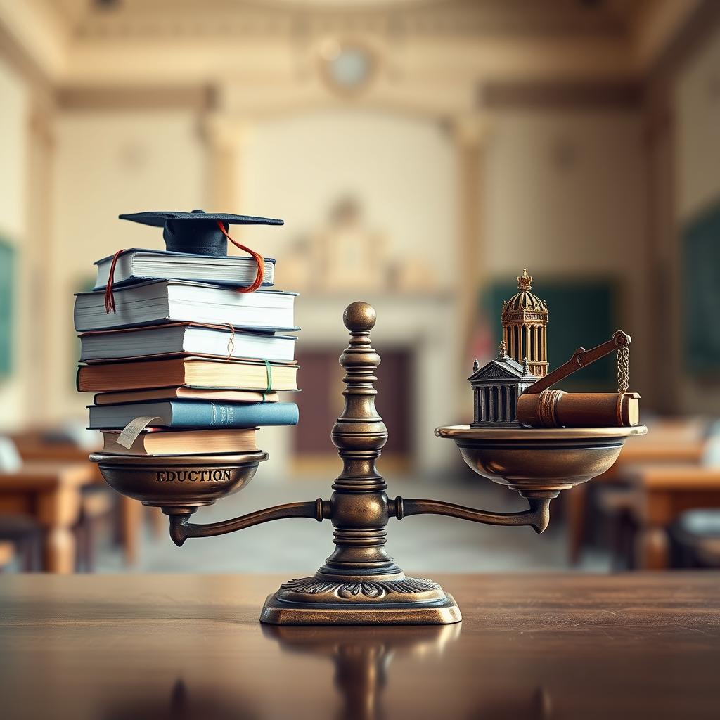 Representação visual do orçamento público sendo alocado, com uma grande fatia indo para educação.
