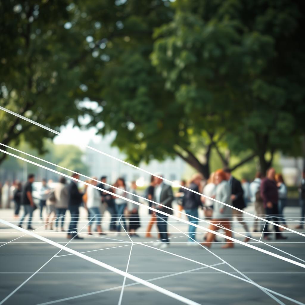 Pessoas interagindo em grupo, simbolizando a importância das normas na convivência social.