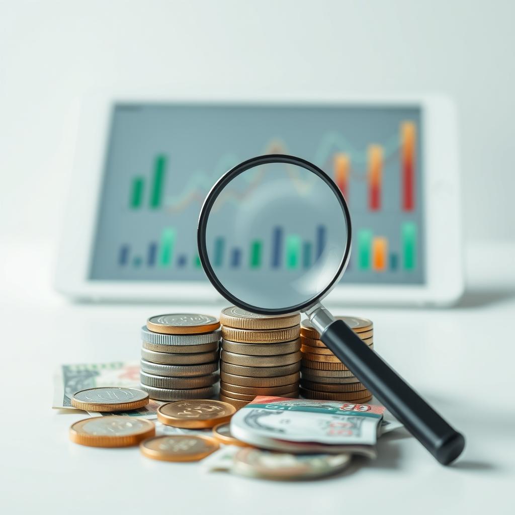 Pessoa sorrindo ao analisar gráficos financeiros em um tablet, simbolizando o prazer e controle obtidos com um bom orçamento.