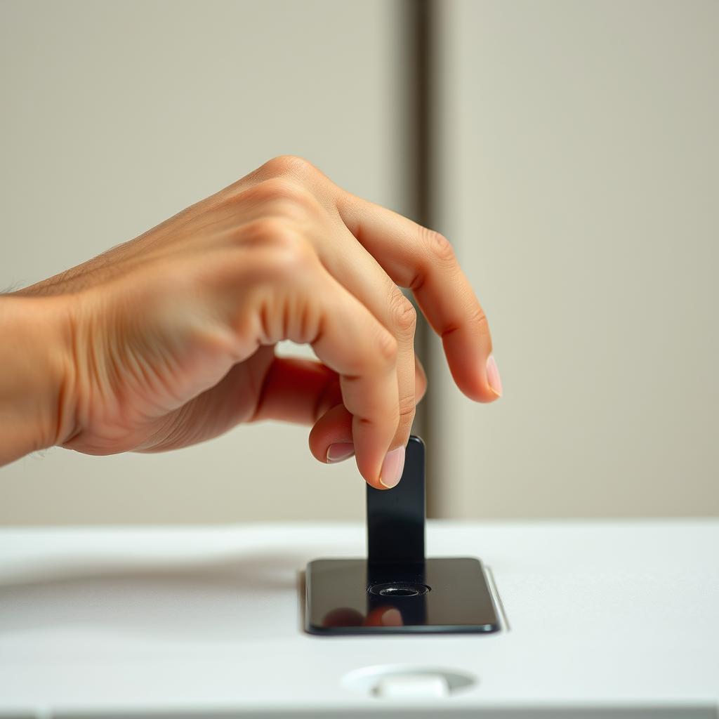 Foto de perto do teclado da urna eletrônica