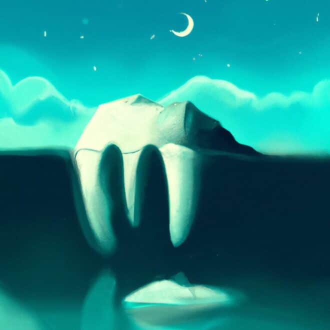 Imagem de capa do post Como interpretar o significado de sonhar com dente arrancado com um desenho digital