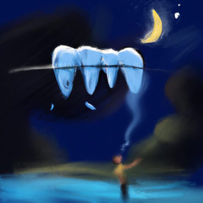 Imagem de capa do post Significado de sonhar com dente podre caindo com um desenho digital