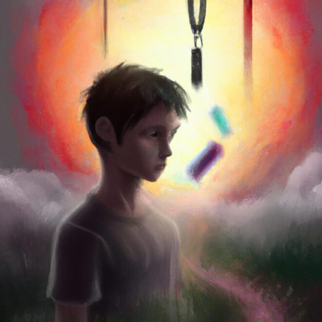 Imagem de capa do post Quando o seu filho aparece morto nos seus sonhos, o que significa? com um desenho digital
