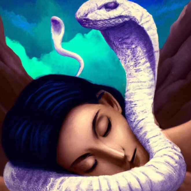 Imagem de capa do post significado de sonhar com filhote de cobra com um desenho digital
