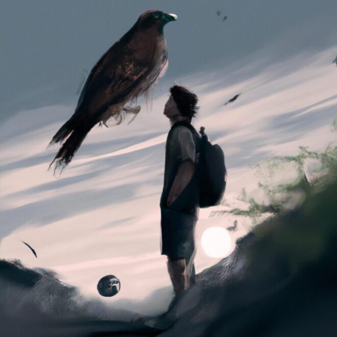 Imagem de capa do post Significado de Sonhar com Gavião: O Que Ele Representa na Sua Vida? com um desenho digital