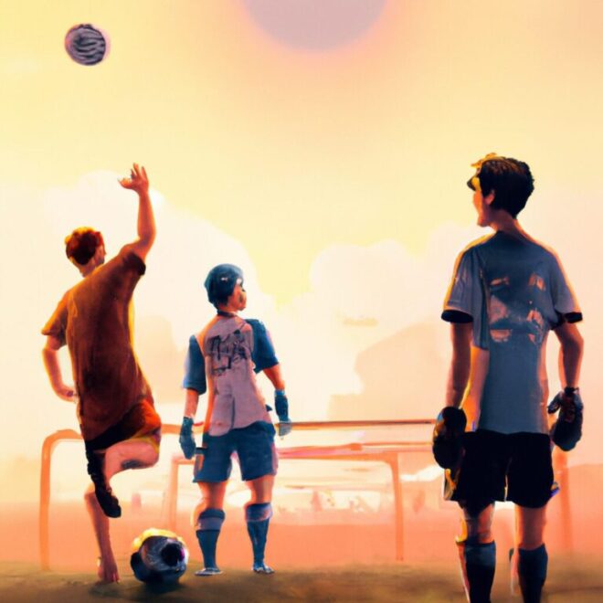 Imagem de capa do post O que significa sonhar jogando futebol com os amigos? com um desenho digital