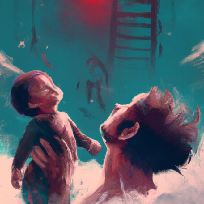 Imagem de capa do post Sonhar com sequestro de filho: o que significa? com um desenho digital
