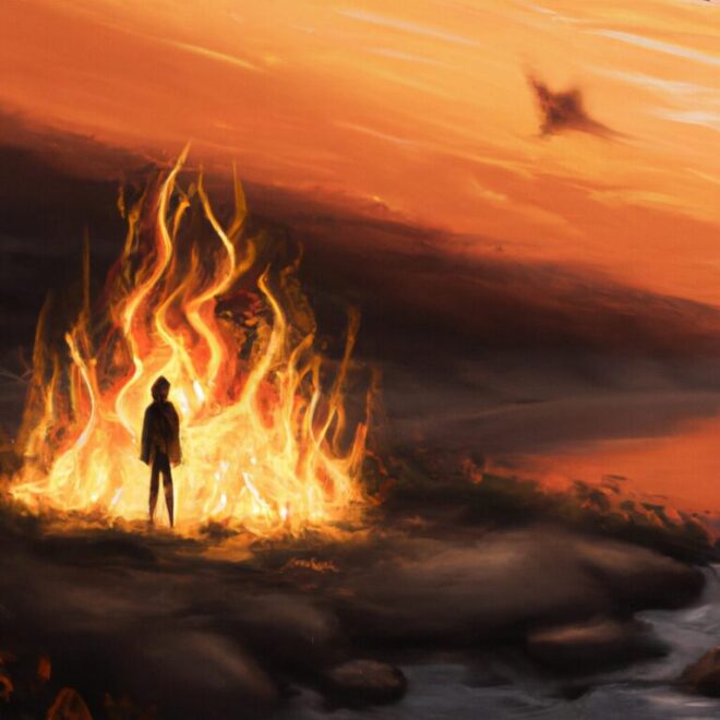 Imagem de capa do post O Que Significa Sonhar Com Fogo? com um desenho digital