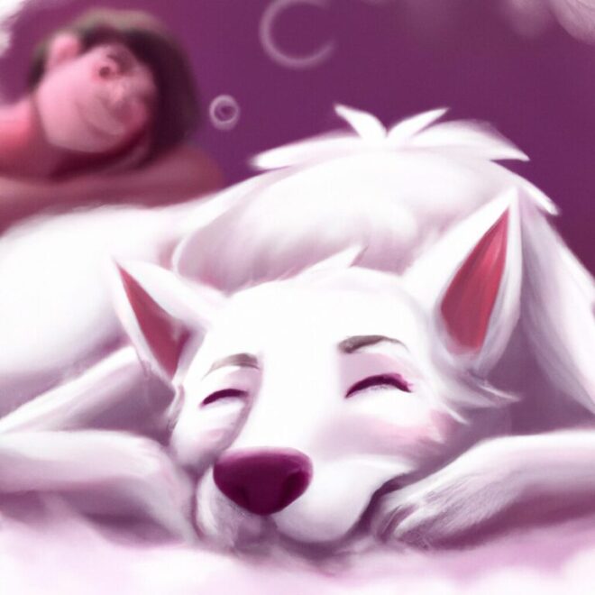 Imagem de capa do post Cachorro Branco: O Que Significa Sonhar Com Um? com um desenho digital