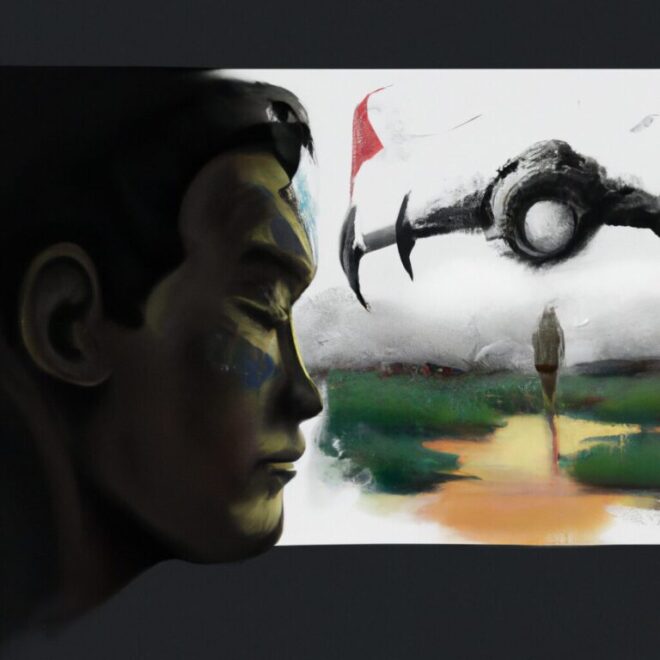 Imagem de capa do post Significado dos Sonhos com Guerra: O Que Realmente significa? com um desenho digital