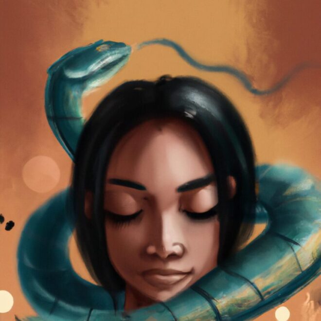 Imagem de capa do post Sonhando com Cobra: Jogo do Bixo, Numerologia e Mais com um desenho digital