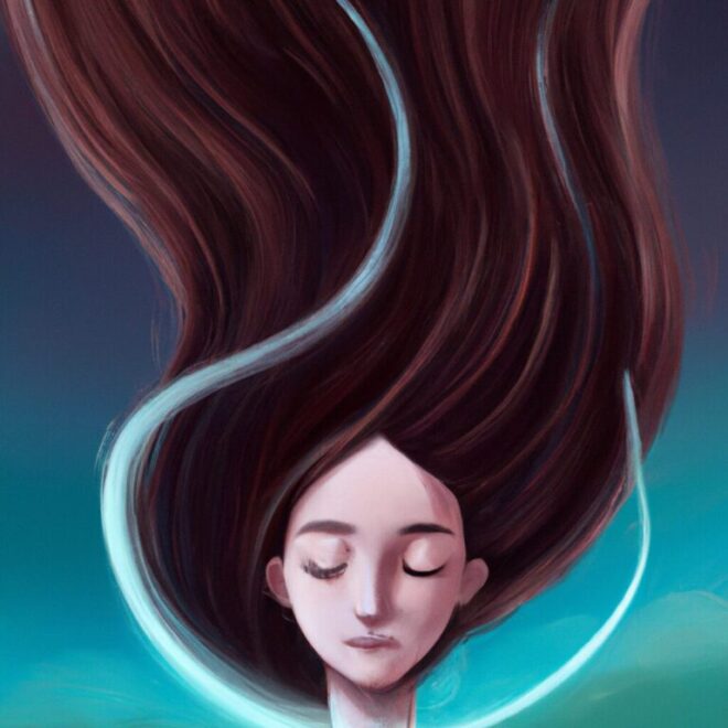 Imagem de capa do post Qual o Significado de Sonhar com Cabelos Longos? Saiba Mais com um desenho digital