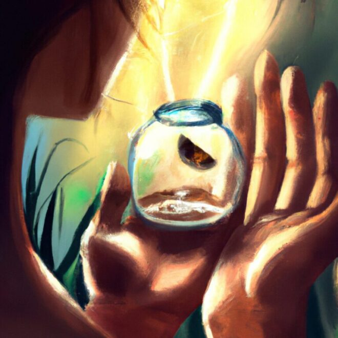 Imagem de capa do post O que significa sonhar com caco de vidro? Saiba mais com um desenho digital