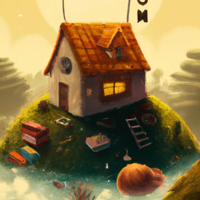 Imagem de capa do post Sonhar com Casa Bagunçada: Qual o Significado? com um desenho digital