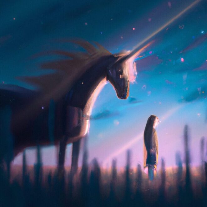 Imagem de capa do post Qual o Significado de Sonhar com Cavalo Bravo? Saiba Mais. com um desenho digital