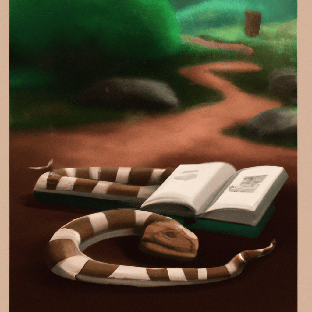 Imagem de capa do post "Descubra o Significado do Jogo do Bicho e dos Livros de Sonhos: Sonhar com Cobra" com um desenho digital