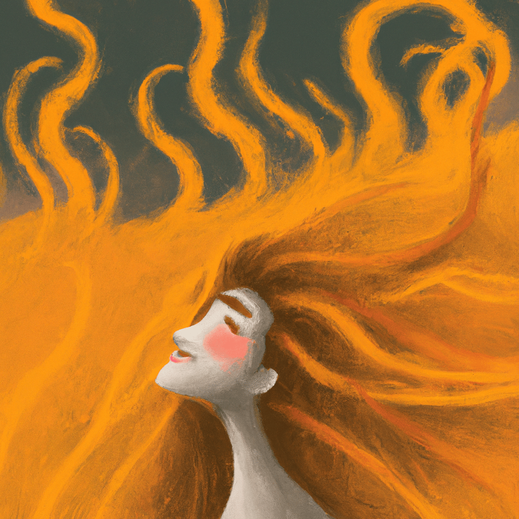 Imagem de capa do post "Descubra o Significado de Sonhar com Cabelo Caindo!" com um desenho digital