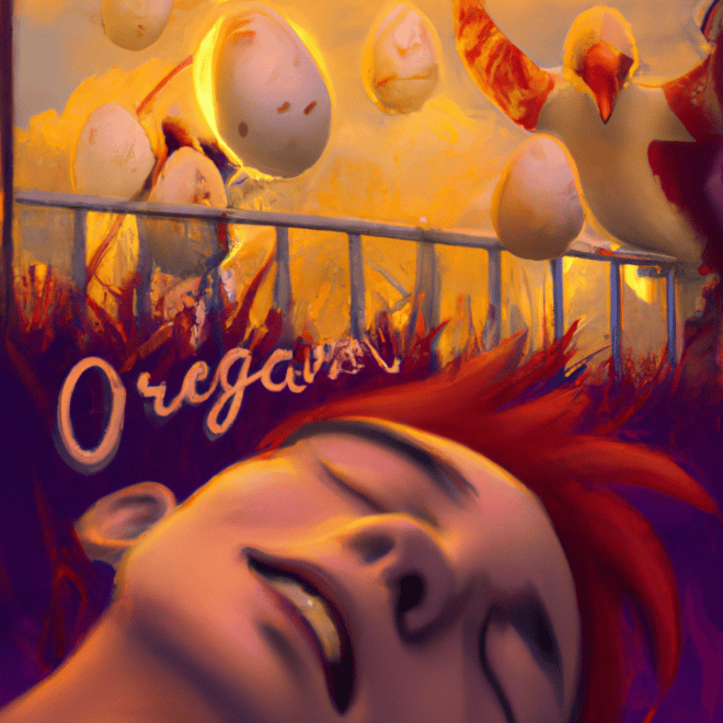 Imagem de capa do post "O que é sonhar com muito ovo? Descubra aqui!" com um desenho digital