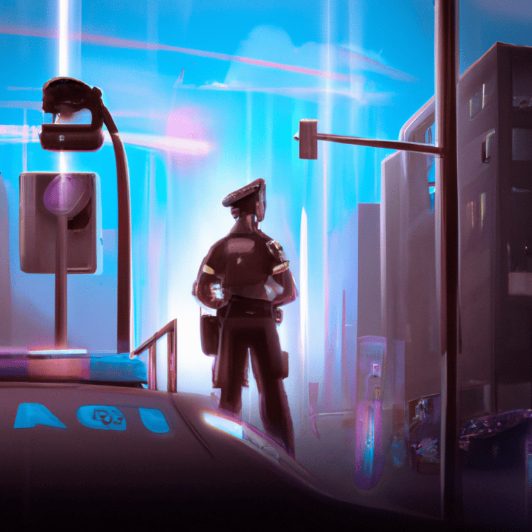 Imagem de capa do post O que é sonhar com polícia? Saiba o que significa e como interpretar esse sonho! com um desenho digital