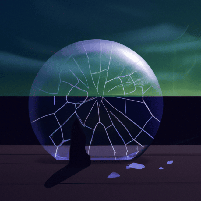 Imagem de capa do post O que é sonhar com vidro quebrado? com um desenho digital