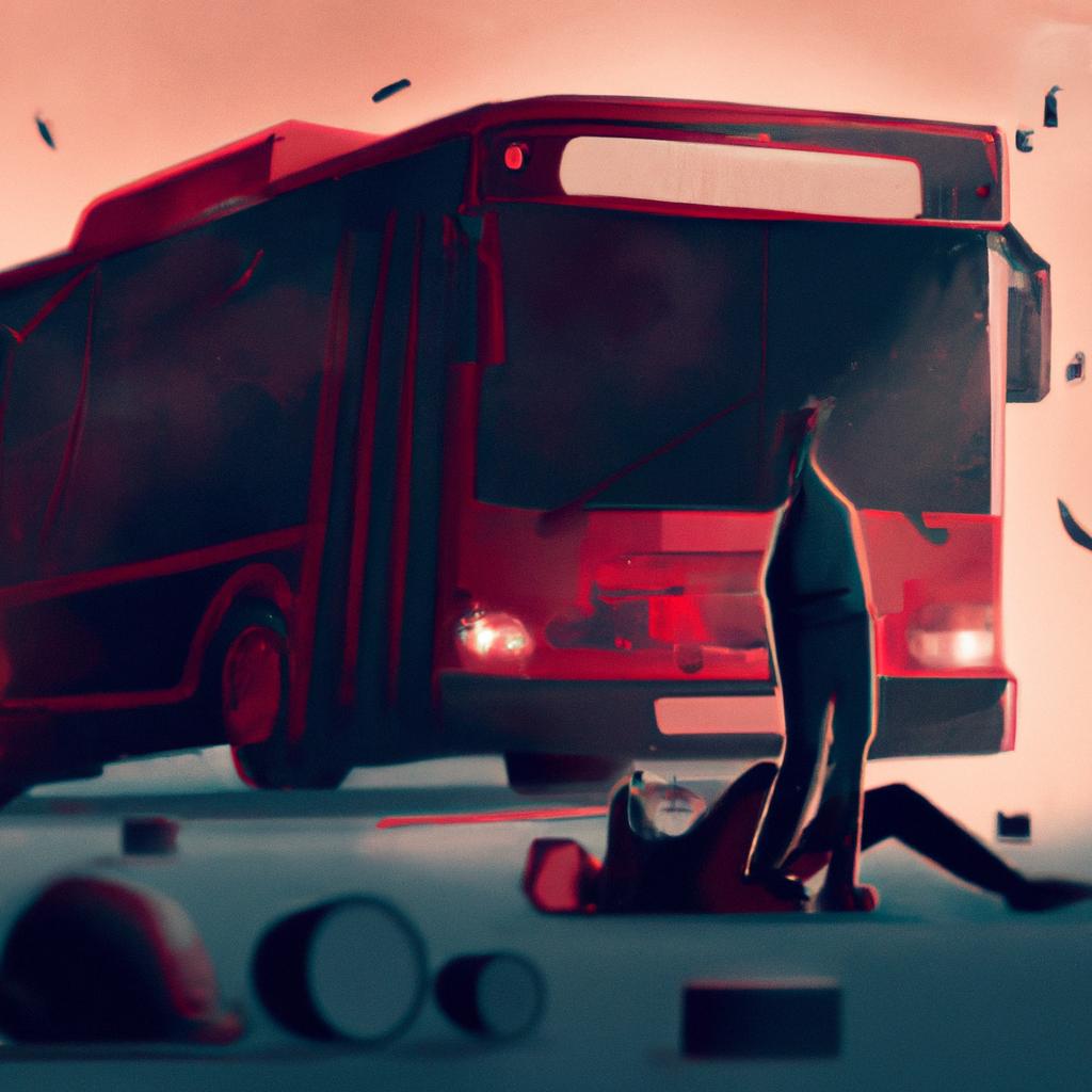 Imagem de capa do post "O Que Significa Sonhar com Acidente de Ônibus? Descubra!" com um desenho digital