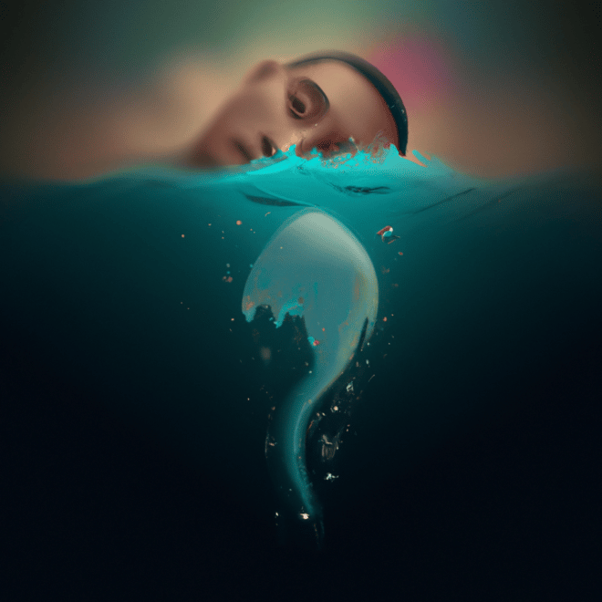 Imagem de capa do post O que significa sonhar com água? com um desenho digital