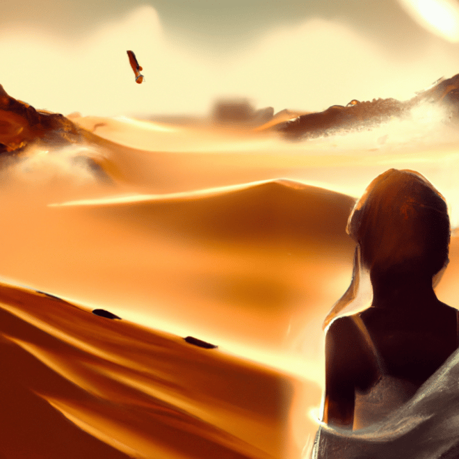 Imagem de capa do post O que significa sonhar com areia de praia? com um desenho digital