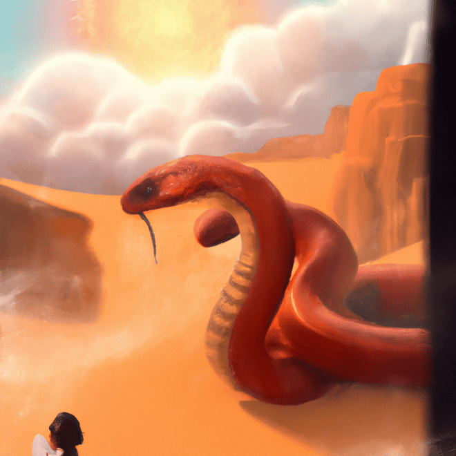 Imagem de capa do post Grandes sonhos de cobras coral: o que significam? com um desenho digital