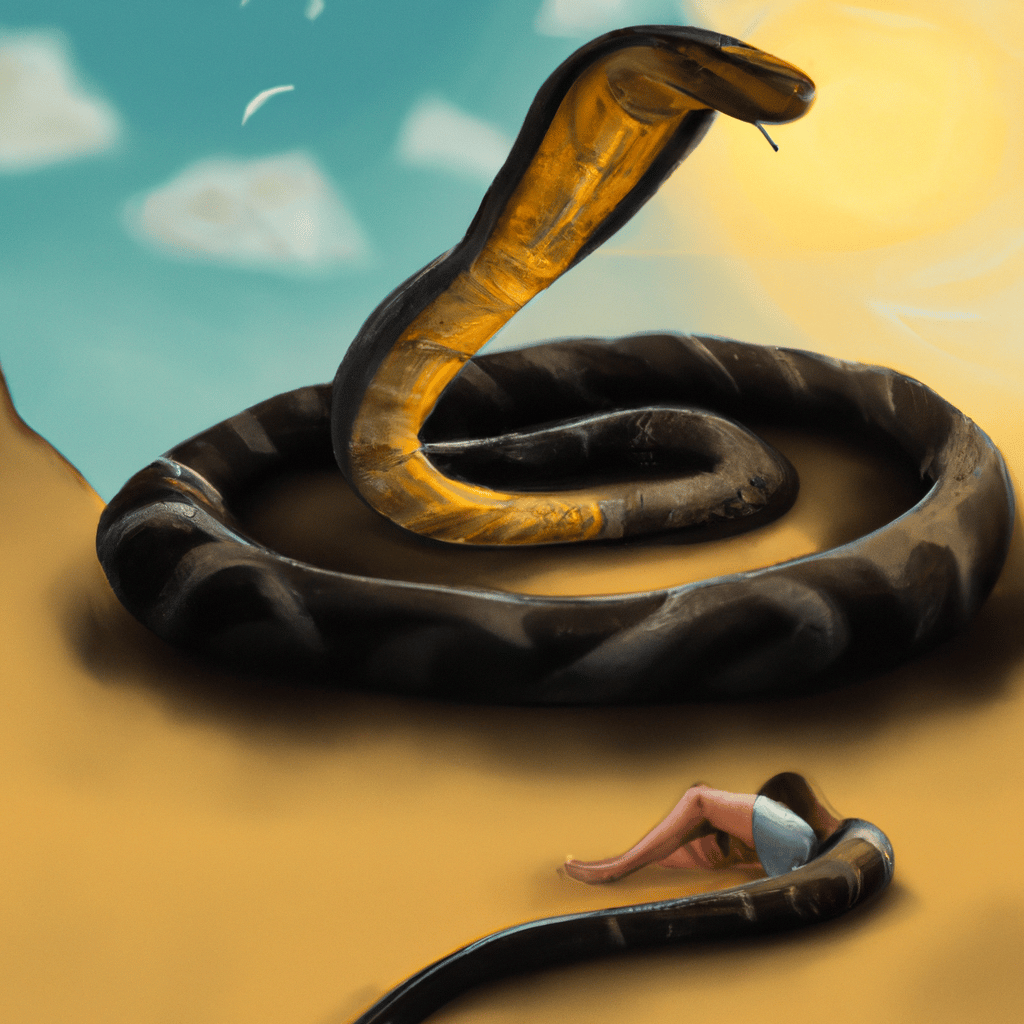 Imagem de capa do post Descubra o Que Significa Sonhar Com Cobra Grande e Grossa! com um desenho digital