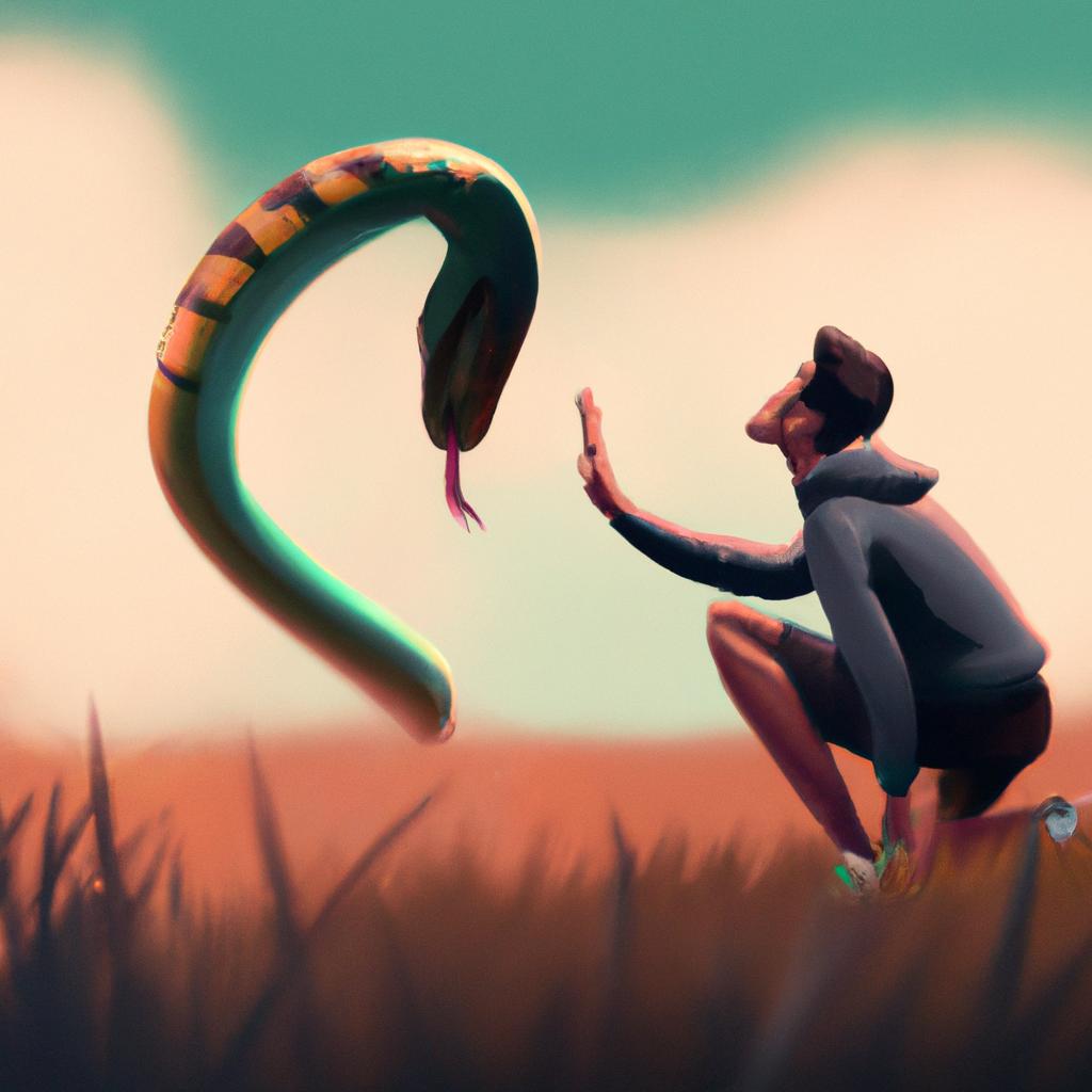 Imagem de capa do post Descubra o Que Significa Sonhar com Cobra Querendo Te Pegar! com um desenho digital