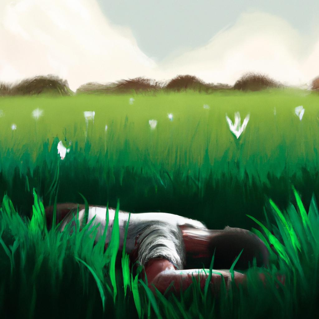 Imagem de capa do post "Descubra o Que Significa Sonhar com Grama Verde!" com um desenho digital