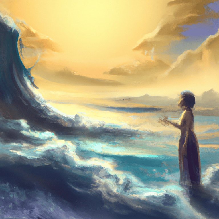 Imagem de capa do post O Que Significa Sonhar Com Mar Agitado? com um desenho digital