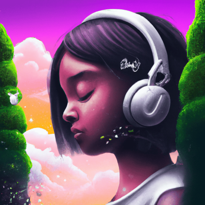 Imagem de capa do post "O Que Significa Sonhar com Música? Descubra Agora!" com um desenho digital
