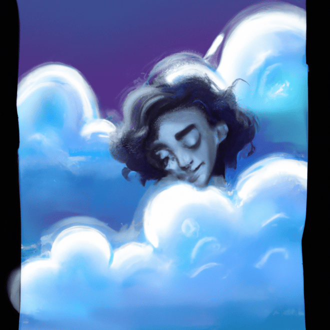 Imagem de capa do post "O Que Significa Sonhar com Nuvens? Descubra aqui!" com um desenho digital