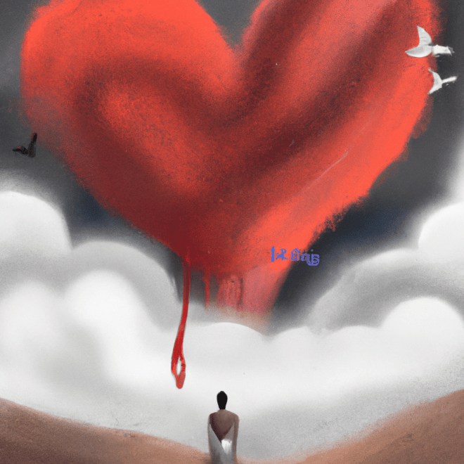 Imagem de capa do post "O que Significa Sonhar com o Ex Amor? Descubra Agora!" com um desenho digital