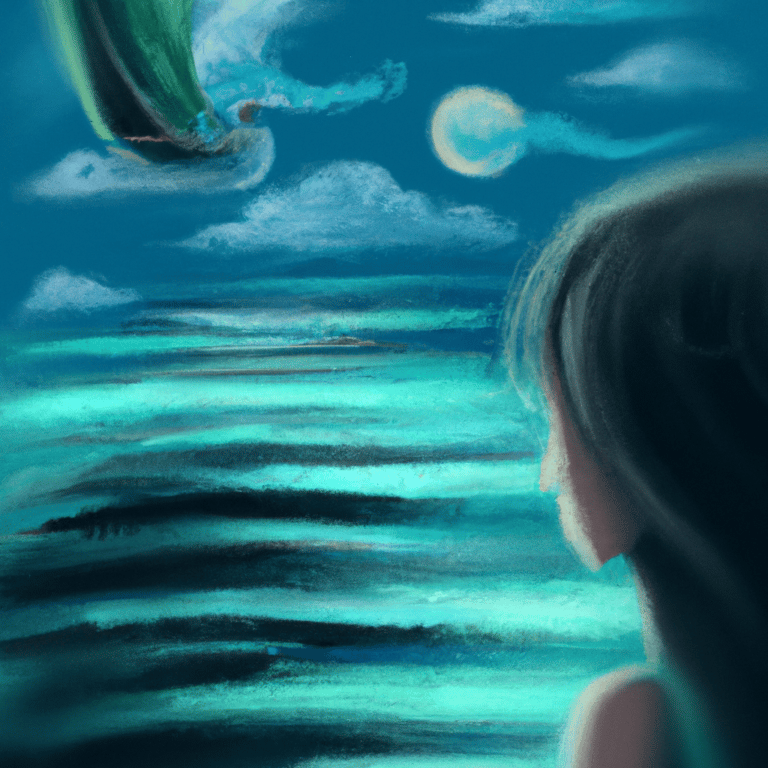 Imagem de capa do post O que Significa Sonhar com o Mar? com um desenho digital