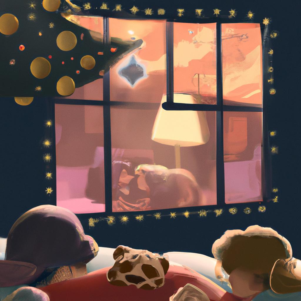 Imagem de capa do post "Descubra o Que Significa Sonhar com Pessoas Curtindo o Natal!" com um desenho digital