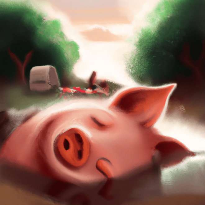 Imagem de capa do post O que significa sonhar com um porco vivo? com um desenho digital