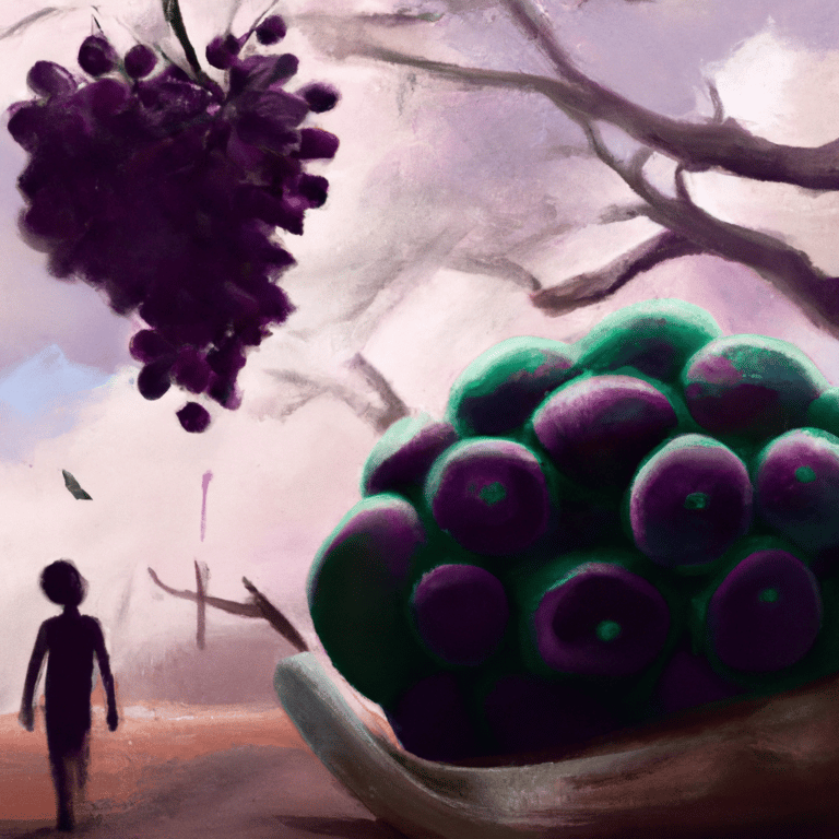 Imagem de capa do post O que significa sonhar com uva? com um desenho digital
