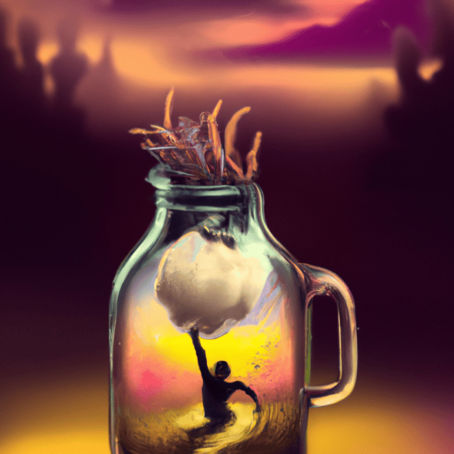 Imagem de capa do post "O Que Significa Sonhar Com Vaso Sanitário Entupido? Descubra Agora!" com um desenho digital