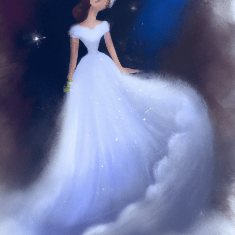 Imagem de capa do post Sonhar com vestido de noiva: o que significa? com um desenho digital