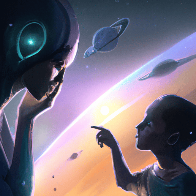 Imagem de capa do post "Sonhar discutindo com a mãe pode significar que você tem problemas para lidar com a autoridade" com um desenho digital