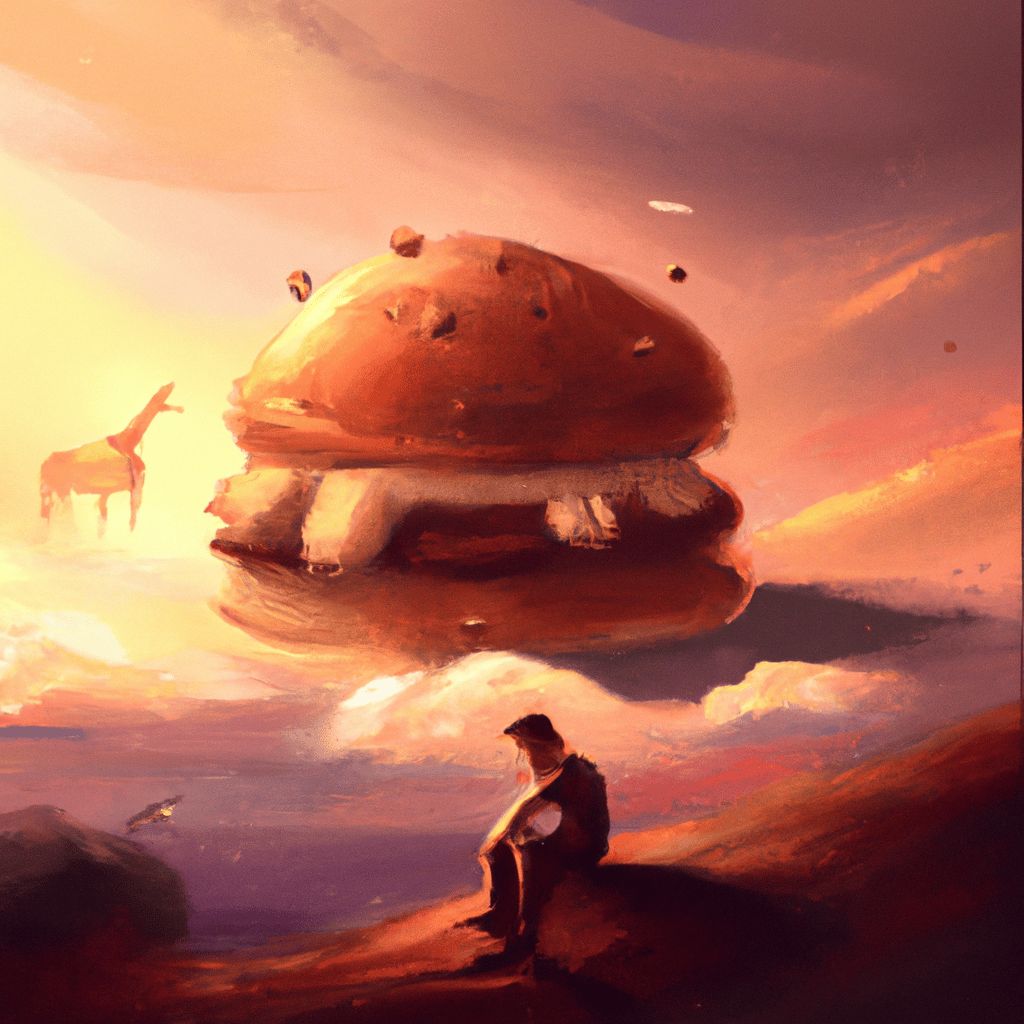 Imagem de capa do post "Comer no Sonho: O Que Significa e Porque Acontece?" com um desenho digital