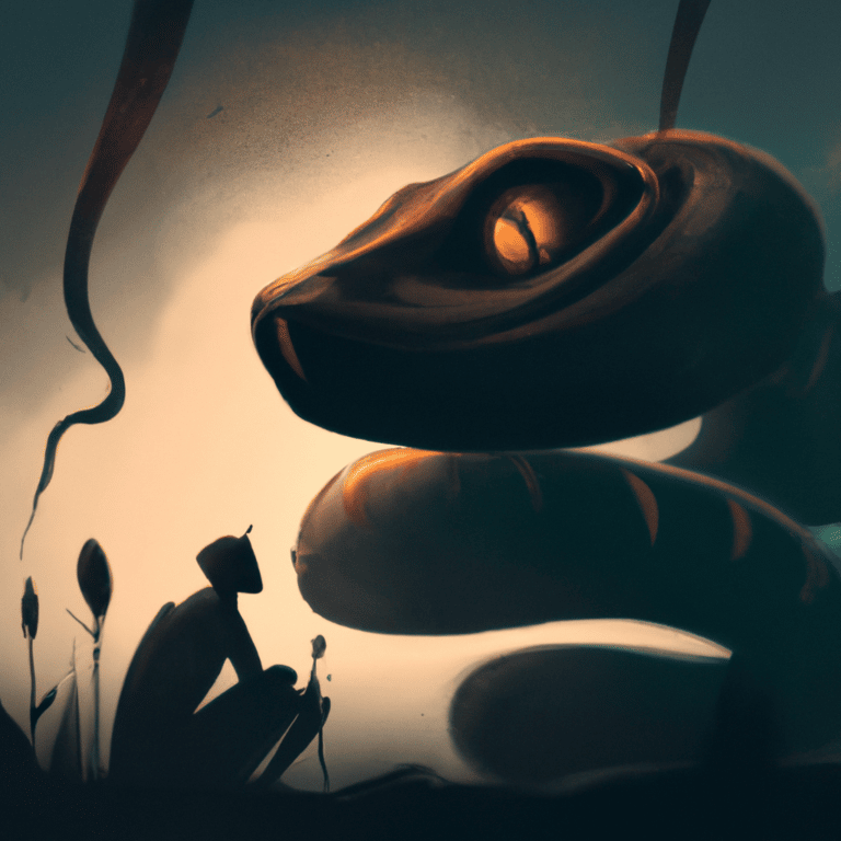 Imagem de capa do post Descubra o que sonhar com cobra significa! com um desenho digital