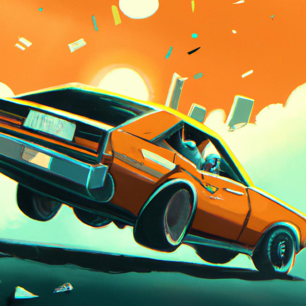 Imagem de capa do post "O Que Significa Sonhar Com Batida de Carro? Descubra Aqui!" com um desenho digital