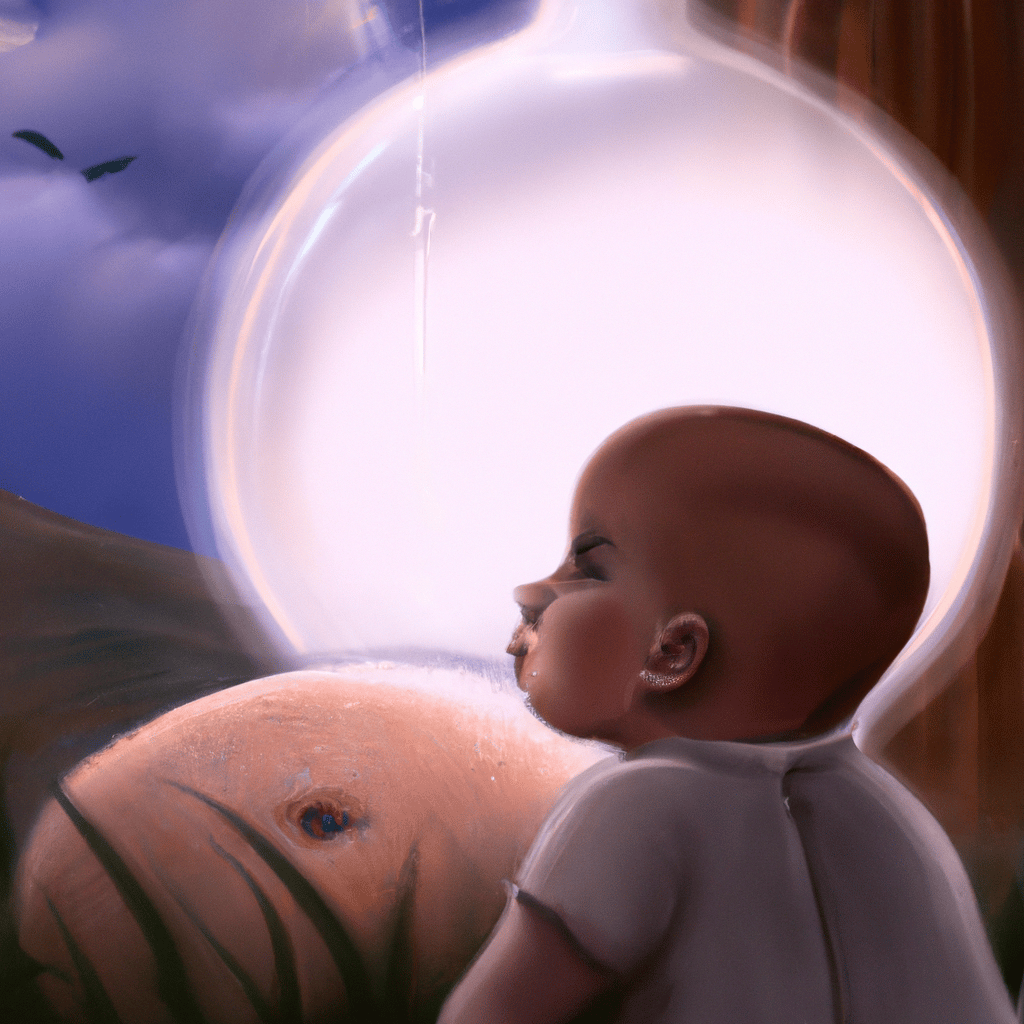 Imagem de capa do post "Descubra o Profundo Significado de Sonhar com Bebê!" com um desenho digital