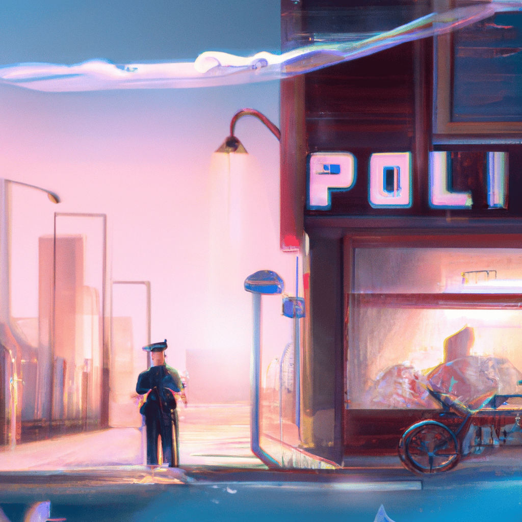 Imagem de capa do post "Qual é o Significado de Sonhar com Polícia? Descubra Aqui!" com um desenho digital