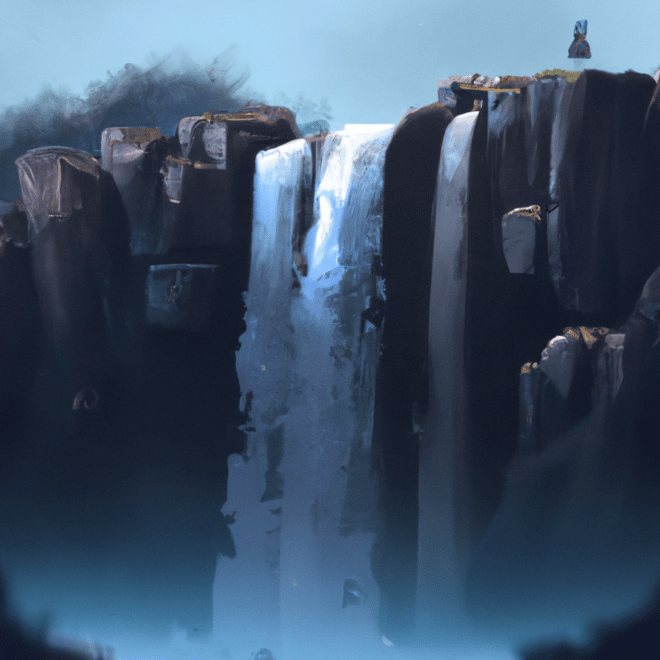 Imagem de capa do post Quer descobrir o que significa sonhar com cachoeira? com um desenho digital