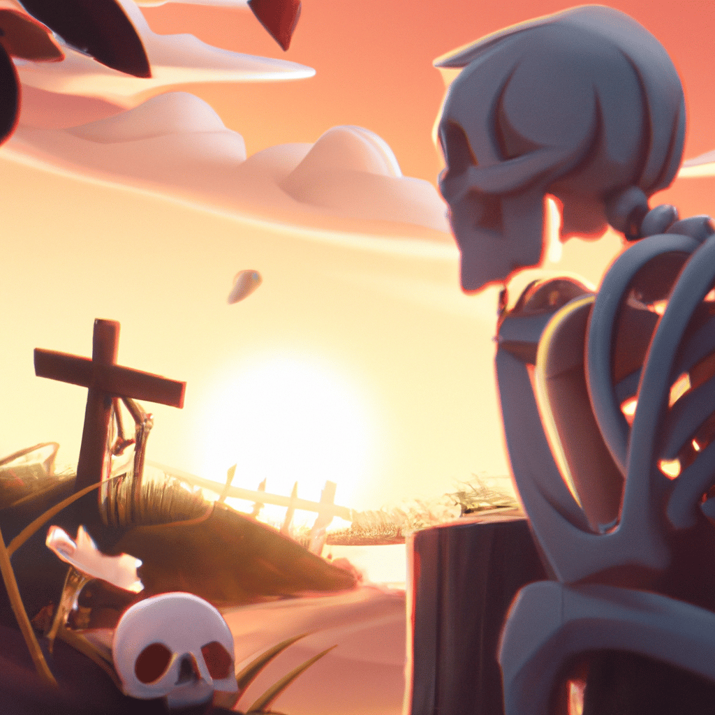 Imagem de capa do post "Descubra o que Significa Sonhar com Caveira!" com um desenho digital