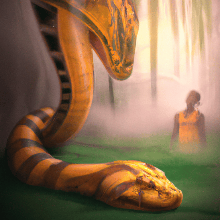 Imagem de capa do post Cobras no seu subconsciente: o que os sonhos com cobras podem significar com um desenho digital